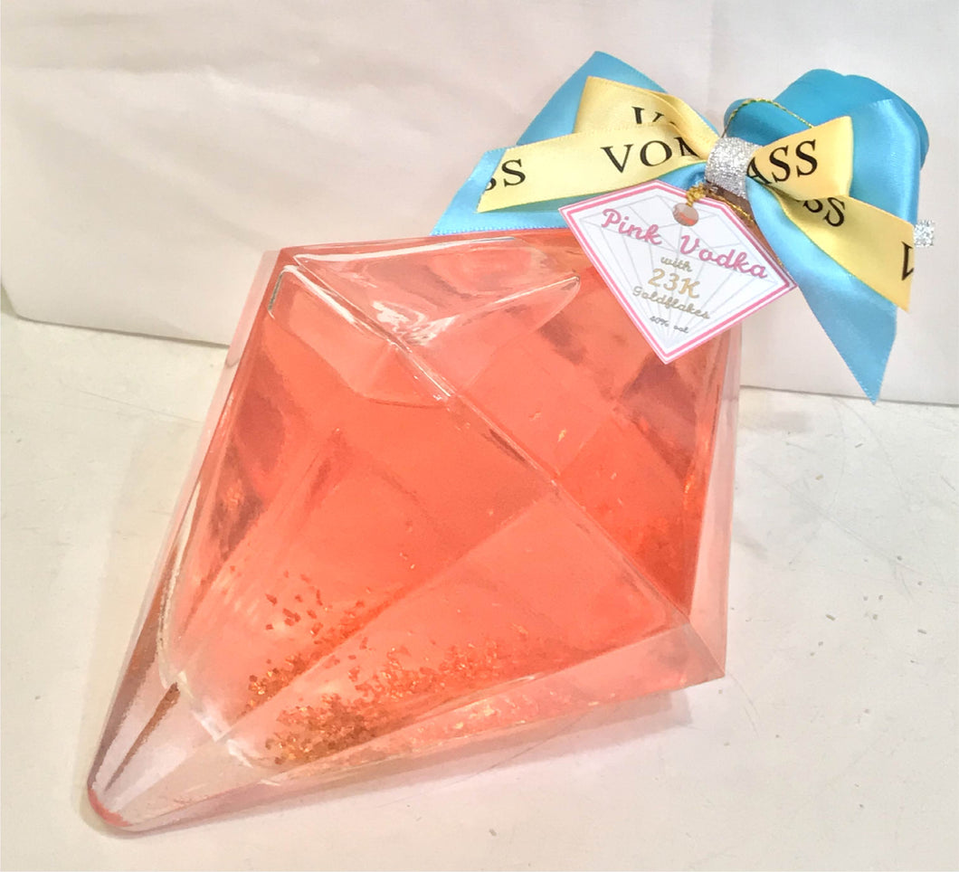 Pink Vodka with 23k Goldflakes