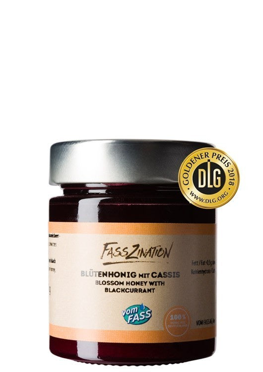 Flower Honey with Cassis 200 g Glass, Fasszination