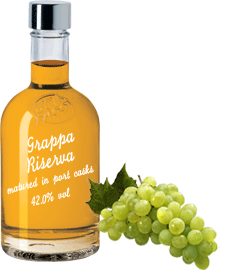 Grappa Riserva matured in Port Casks
