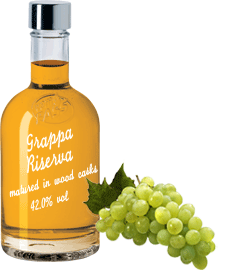 Grappa Riserva -matured in a wood-cask- 42 % alc.